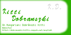 kitti dobranszki business card