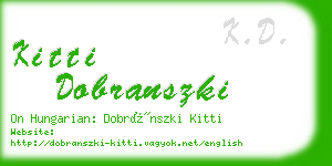 kitti dobranszki business card